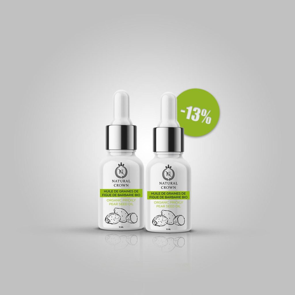 2 flacons d’huile de graine de figue de barbarie bio 15ml