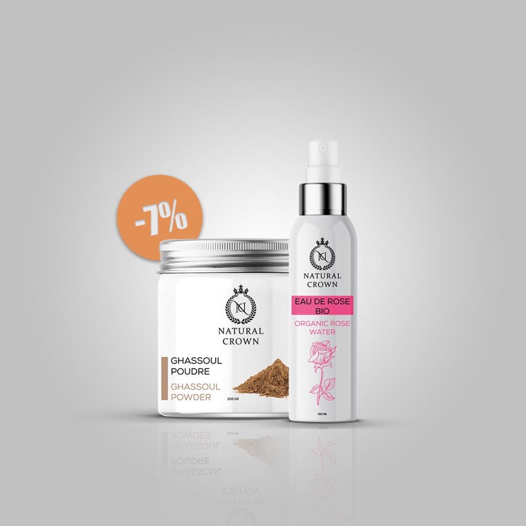 Ghassoul poudre 200gr + eau de rose 100ml